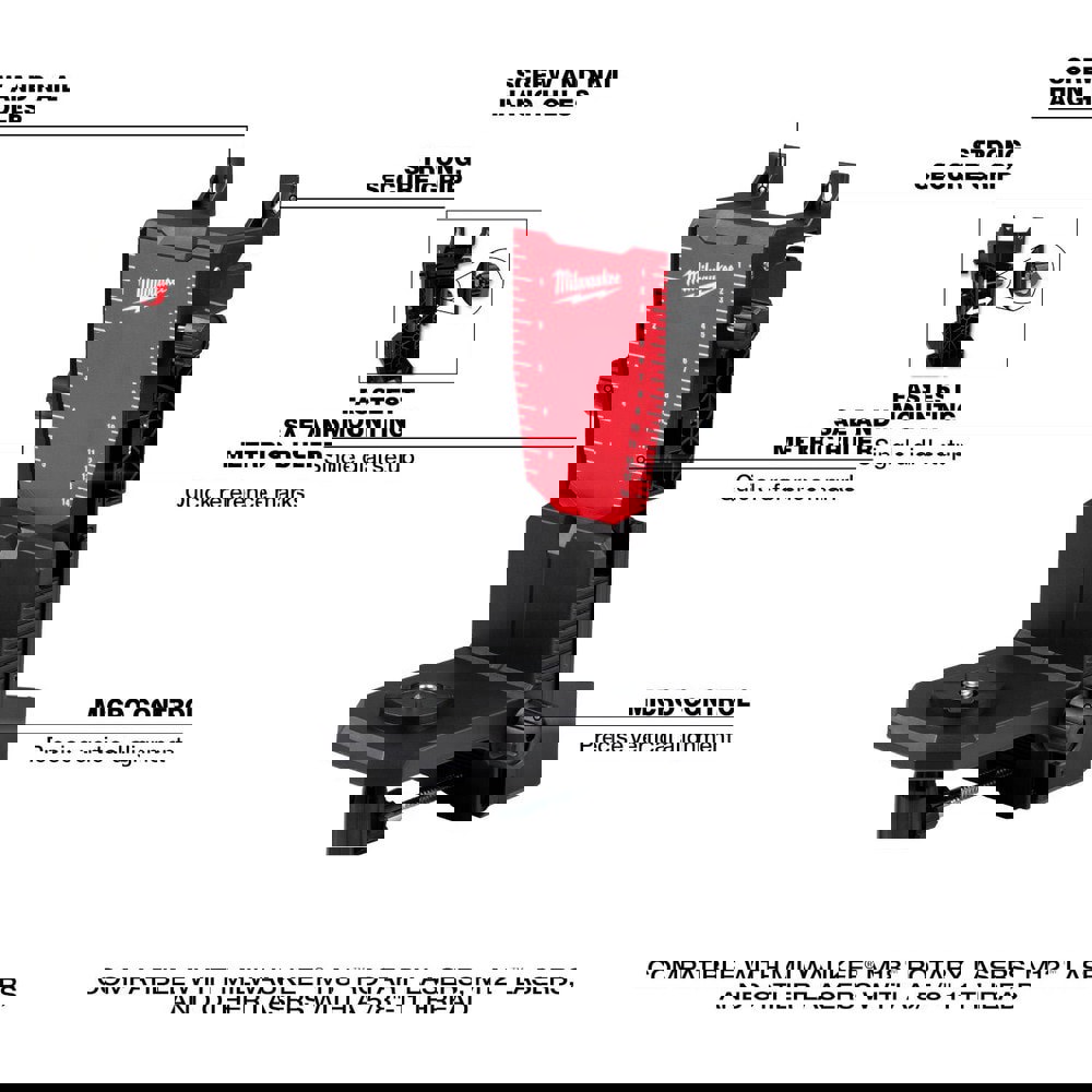 Level Accessories; Type: Mount ; For Use With: Drop Ceiling Layout, Soffit Layout ; Material: Plastic ; Color: Black ; Overall Height: 15in ; Length (Inch): 10.75 in